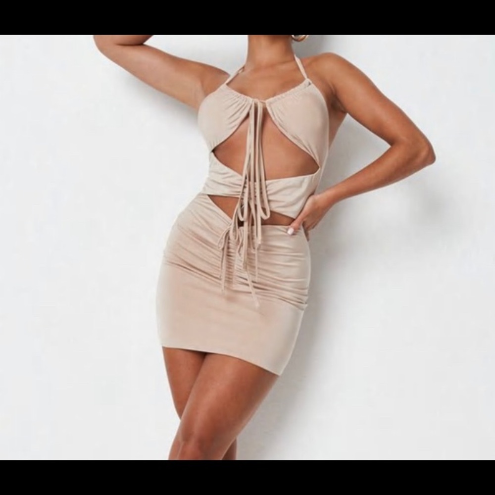 Petite Cut Out Stretch Mini Dress